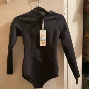 Billabong Coral Garden Gray Patterned Shorty Wetsuit